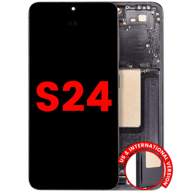OLED displej s rámečkem pro Samsung Galaxy S24 5G (US & International Version) (Aftermarket Plus) (Onyx Black)