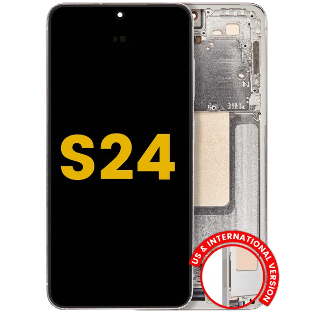 OLED displej s rámečkem pro Samsung Galaxy S24 5G (US & International Version) (repasovaný) (Amber Yellow)