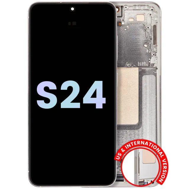 OLED displej s rámečkem pro Samsung Galaxy S24 5G (US & International Version) (Service Pack) (Amber Yellow)