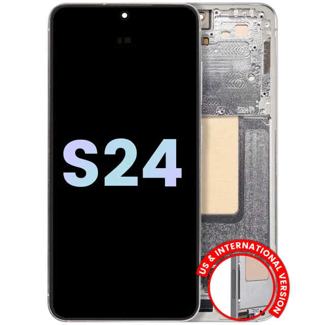 OLED displej s rámečkem pro Samsung Galaxy S24 5G (US & International Version) (Service Pack) (Marble Grey)