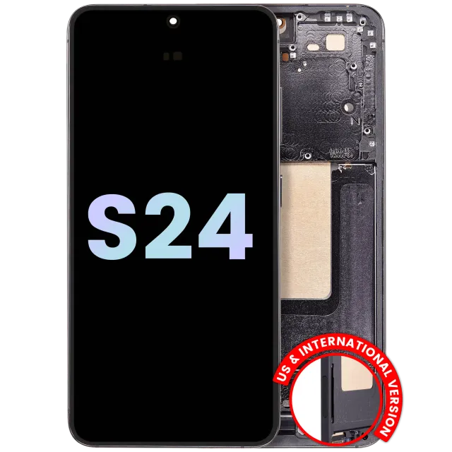 OLED displej s rámečkem pro Samsung Galaxy S24 5G (US & International Version) (Service Pack) (Onyx Black)