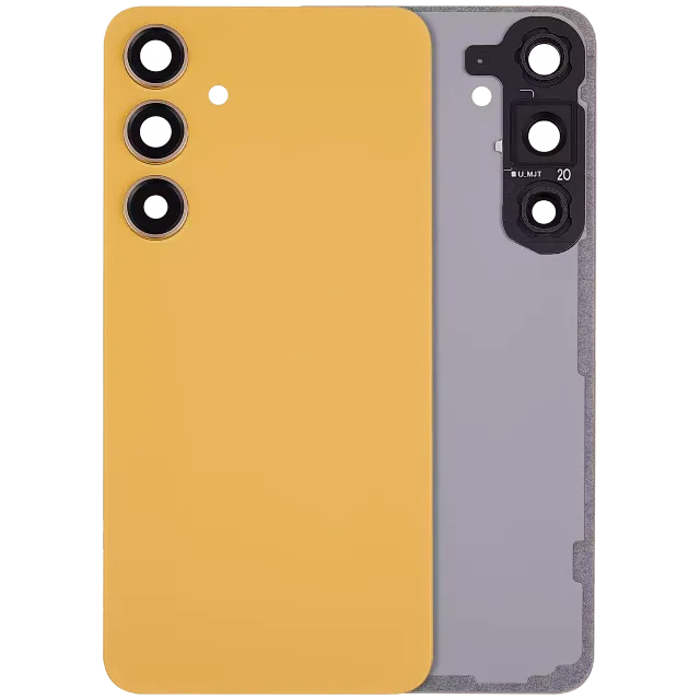 Zadní sklo se sklíčkem kamery pro Samsung Galaxy S24 Plus 5G (bez loga) (Aftermarket Plus) (Sandstone Orange)