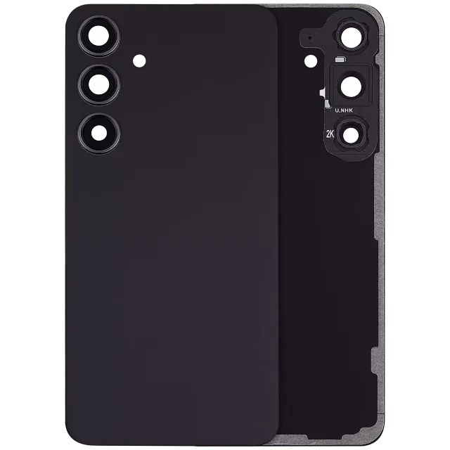 Zadní sklo se sklíčkem kamery pro Samsung Galaxy S24 Plus 5G (bez loga) (Aftermarket Plus) (Onyx Black)