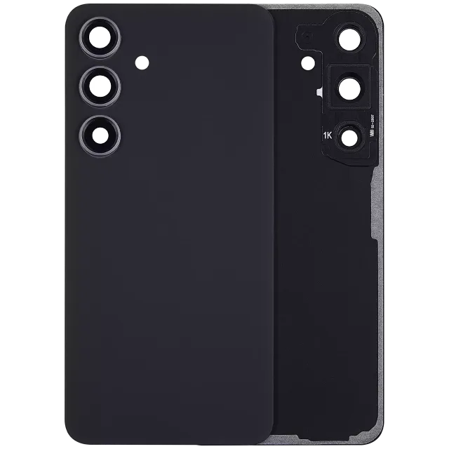 Zadní sklo se sklíčkem kamery pro Samsung Galaxy S24 5G (bez loga) (Aftermarket Plus) (Onyx Black)