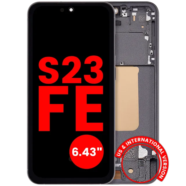 OLED displej s rámečkem pro Samsung Galaxy S23 FE 5G (6.43") (US & International Version) (Aftermarket Plus) (grafitová)