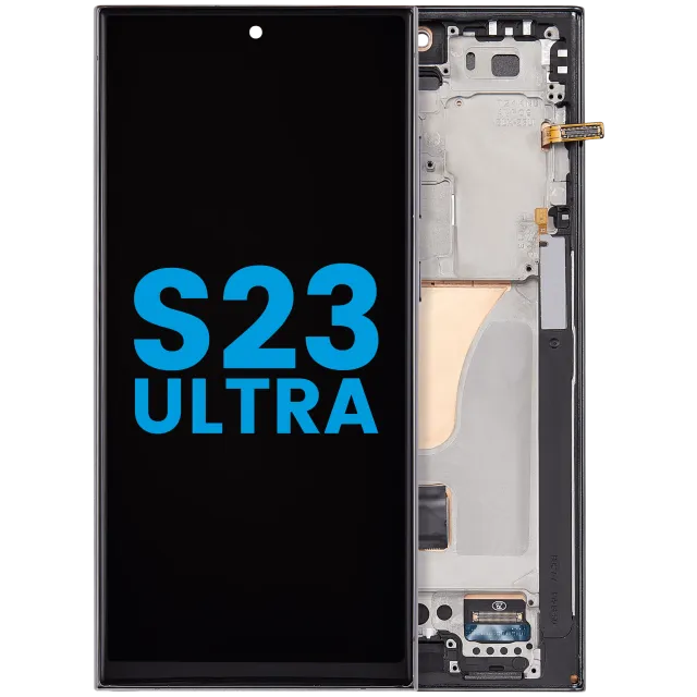 LCD displej s rámečkem (Without FingerPrint Sensor) pro Samsung Galaxy S23 Ultra 5G (Aftermarket: Incell) (černá)