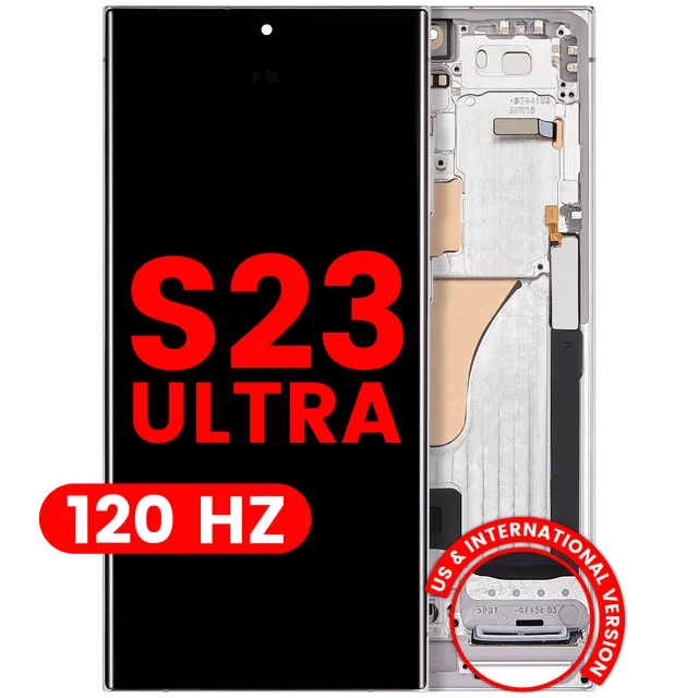 OLED displej s rámečkem pro Samsung Galaxy S23 Ultra (US & International) (Aftermarket Pro) (120 Hz) (nebesky modrá)