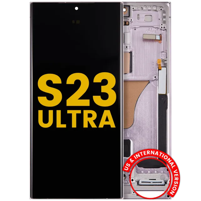 OLED displej s rámečkem pro Samsung Galaxy S23 Ultra (US & International) (repasovaný) (levandulová)