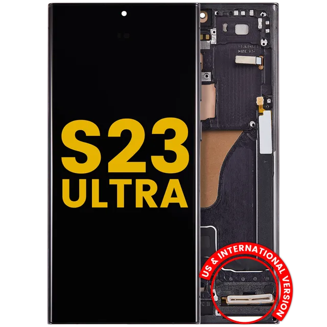 OLED displej s rámečkem pro Samsung Galaxy S23 Ultra (US & International) (repasovaný) (černá)