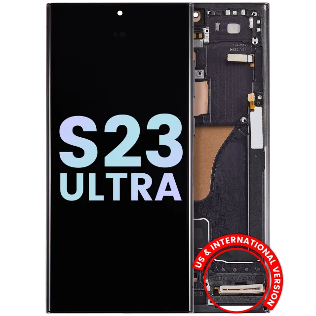 OLED displej s rámečkem pro Samsung Galaxy S23 Ultra 5G (US & International) (Service Pack) (černá)