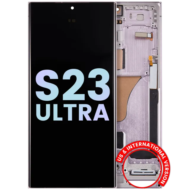 OLED displej s rámečkem pro Samsung Galaxy S23 Ultra 5G (US & International) (Service Pack) (levandulová)