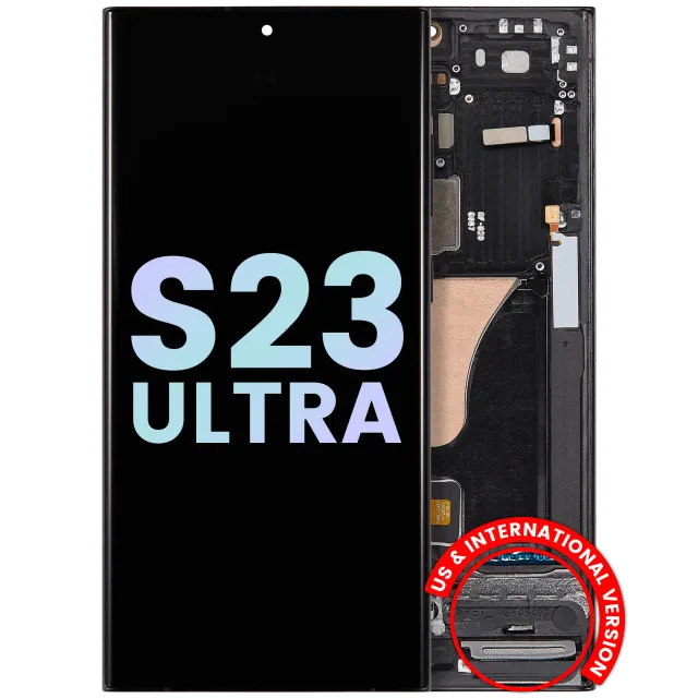 OLED displej s rámečkem pro Samsung Galaxy S23 Ultra 5G (US & International) (Service Pack) (grafitová)