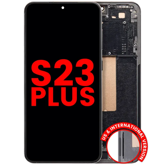 OLED displej s rámečkem pro Samsung Galaxy S23 Plus (US & International) (Aftermarket Plus) (zelená)