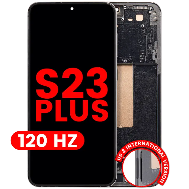 OLED displej s rámečkem pro Samsung Galaxy S23 Plus (US & International) (Aftermarket Plus) (120 Hz) (zelená)
