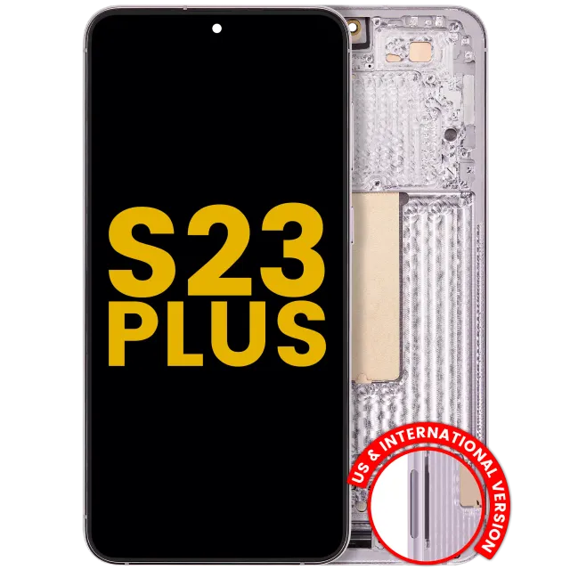 OLED displej s rámečkem pro Samsung Galaxy S23 Plus 5G (US & International) (repasovaný) (levandulová)