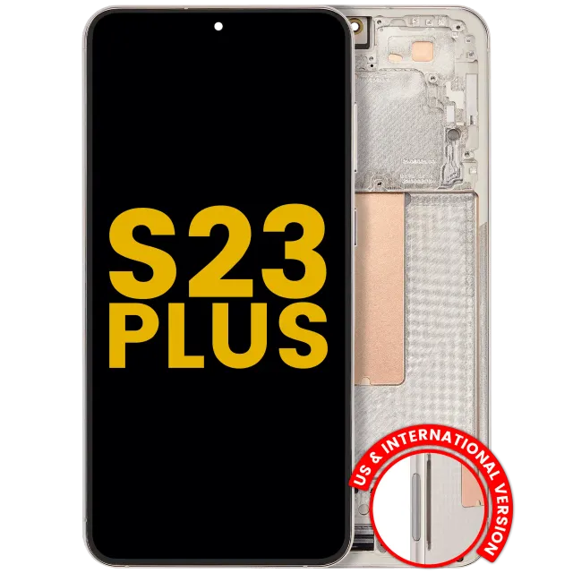 OLED displej s rámečkem pro Samsung Galaxy S23 Plus 5G (US & International) (repasovaný) (Cream)