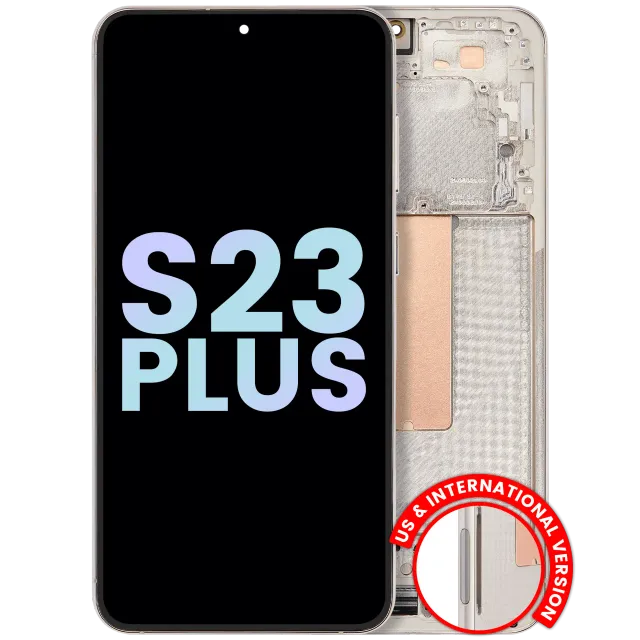 OLED displej s rámečkem pro Samsung Galaxy S23 Plus 5G (US & International) (Service Pack) (Cream)