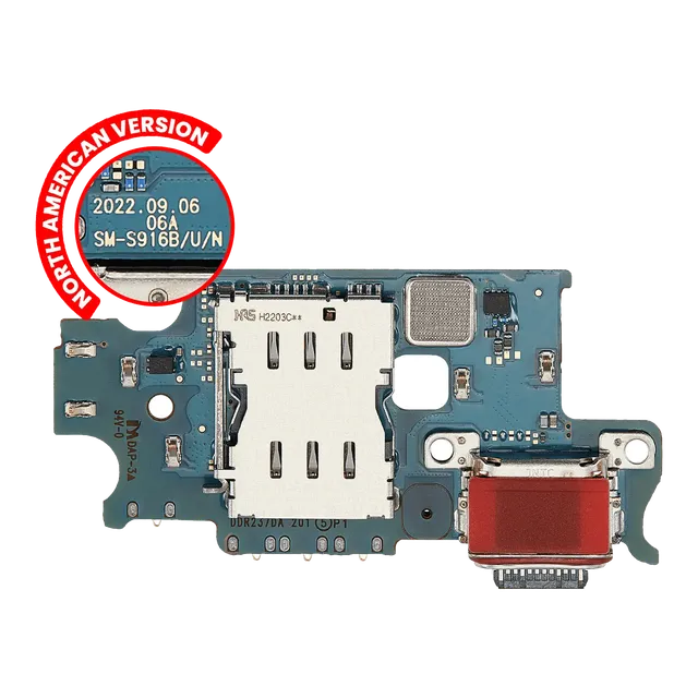 Deska nabíjecího konektoru s čtečkou SIM pro Samsung Galaxy S23 Plus 5G (S916U) (US verze) (Premium)