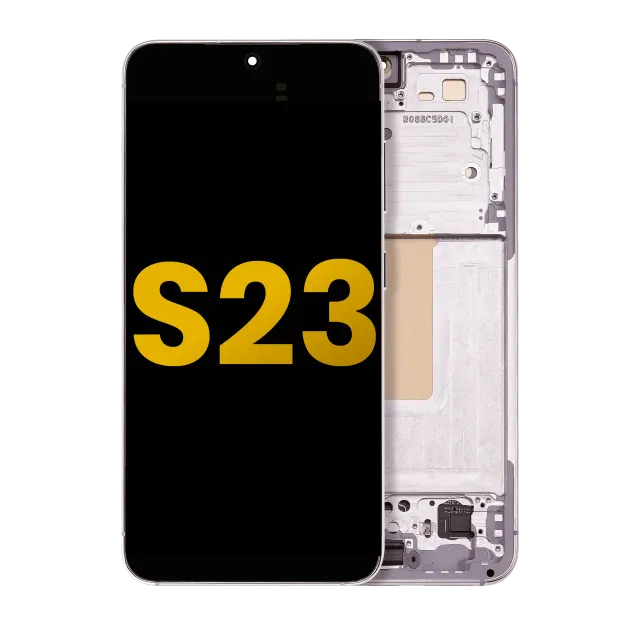 OLED displej s rámečkem pro Samsung Galaxy S23 5G (US & International) (repasovaný) (růžová / levandulová)