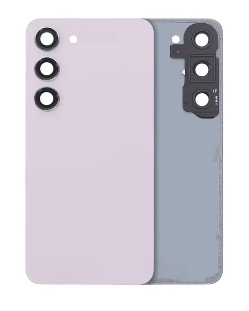 Zadní sklo se sklíčkem kamery pro Samsung Galaxy S23 5G (bez loga) (Aftermarket Plus) (levandulová)