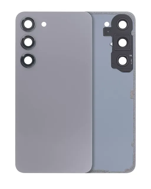 Zadní sklo se sklíčkem kamery pro Samsung Galaxy S23 5G (bez loga) (Aftermarket Plus) (grafitová)