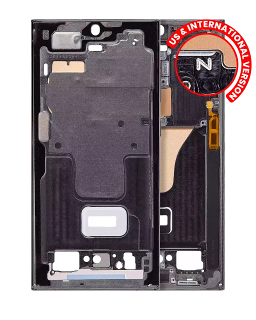 Střední rám (housing) pro Samsung Galaxy S23 Ultra 5G (US & International Version) (zelená)