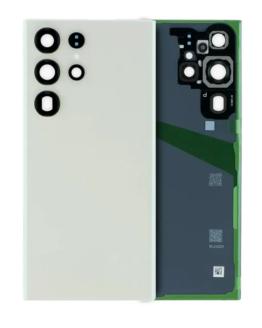 Zadní sklo se sklíčkem kamery pro Samsung Galaxy S23 Ultra (Service Pack) (Cream)