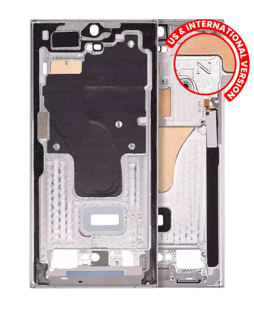Střední rám (housing) pro Samsung Galaxy S23 Ultra 5G (US & International Version) (Sky Blue / Lime)