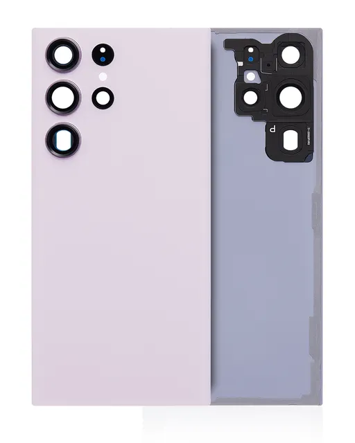 Zadní sklo se sklíčkem kamery pro Samsung Galaxy S23 Ultra (Service Pack) (levandulová)