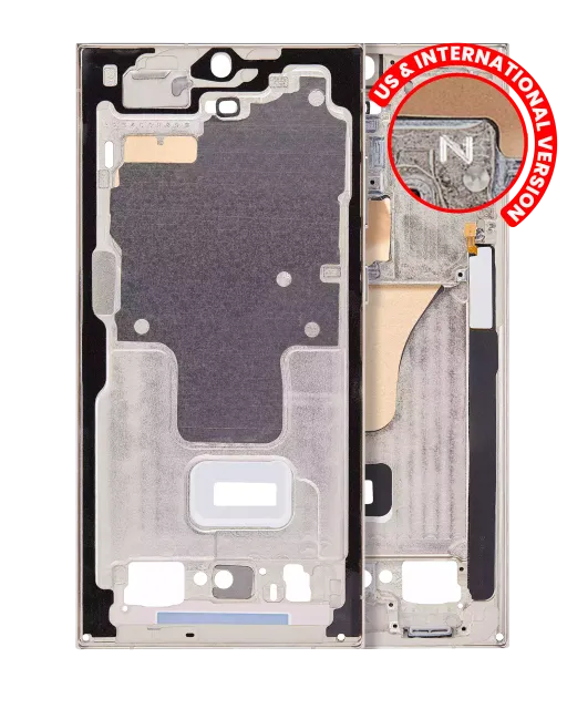 Střední rám (housing) pro Samsung Galaxy S23 Ultra 5G (US & International Version) (Cream)