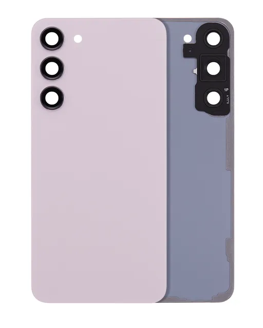 Zadní sklo se sklíčkem kamery pro Samsung Galaxy S23 Plus 5G (bez loga) (Aftermarket Plus) (levandulová)