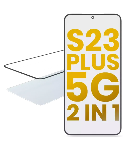 2v1 přední sklo s OCA (předinstalováno) pro Samsung Galaxy S23 Plus 5G