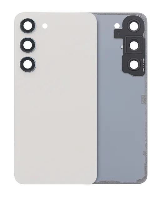 Zadní sklo se sklíčkem kamery pro Samsung Galaxy S23 (Service Pack) (Cream)