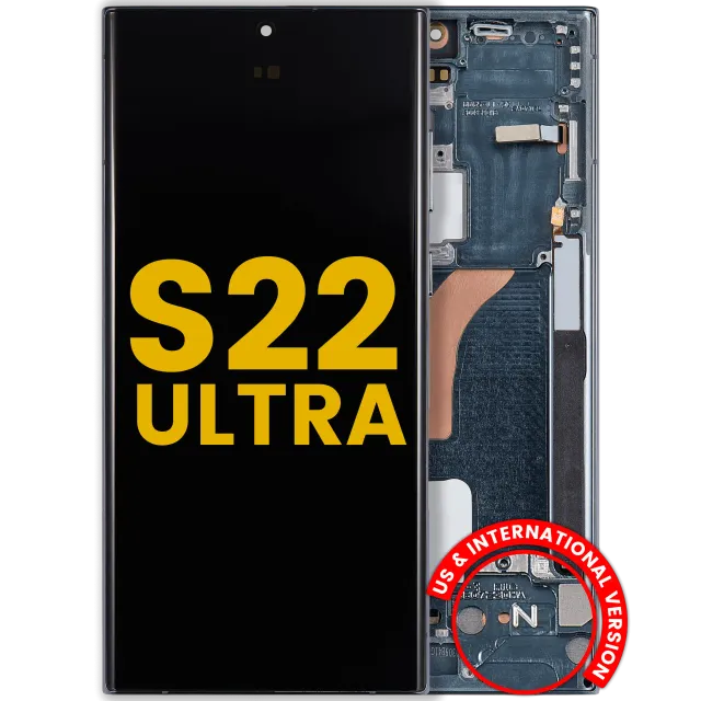 OLED displej s rámečkem pro Samsung Galaxy S22 Ultra 5G (US & International Version) (repasovaný) (zelená)