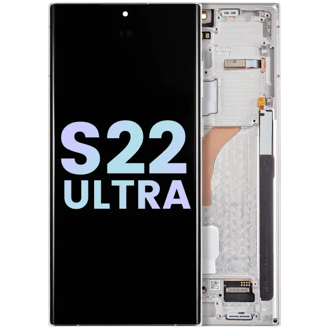 OLED displej s rámečkem pro Samsung Galaxy S22 Ultra 5G (Service Pack) (bílá)