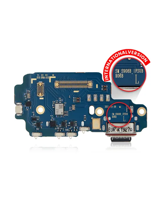 Deska nabíjecího konektoru s čtečkou SIM pro Samsung Galaxy S22 Ultra 5G (S908B/N) (mezinárodní verze) (Premium)