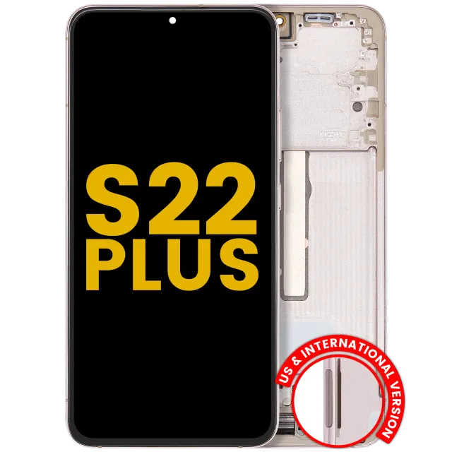 OLED displej s rámečkem pro Samsung Galaxy S22 Plus 5G (US & International Version) (repasovaný) (Pink Gold / Violet)