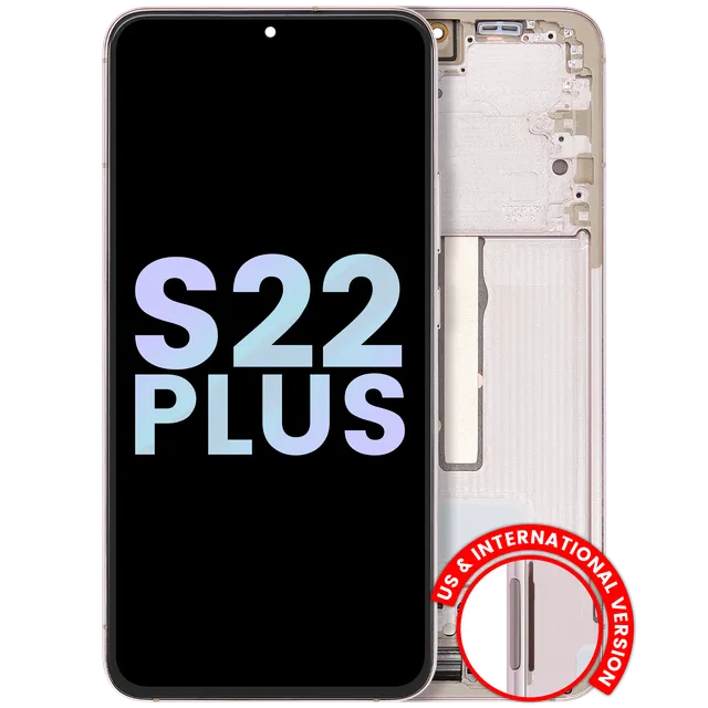 OLED displej s rámečkem pro Samsung Galaxy S22 Plus 5G (Service Pack) (Pink Gold)