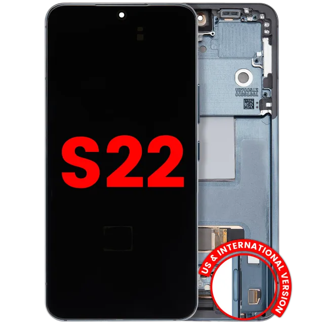 OLED displej s rámečkem pro Samsung Galaxy S22 5G (US & International) (Aftermarket Plus) (zelená)