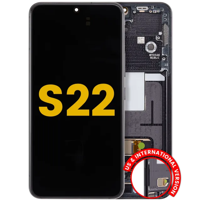 OLED displej s rámečkem pro Samsung Galaxy S22 5G (US & International Version) (repasovaný) (černá)