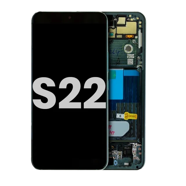 OLED displej s rámečkem pro Samsung Galaxy S22 5G (originál z vyřazeného zařízení, stav B/C) (Phantom Green)