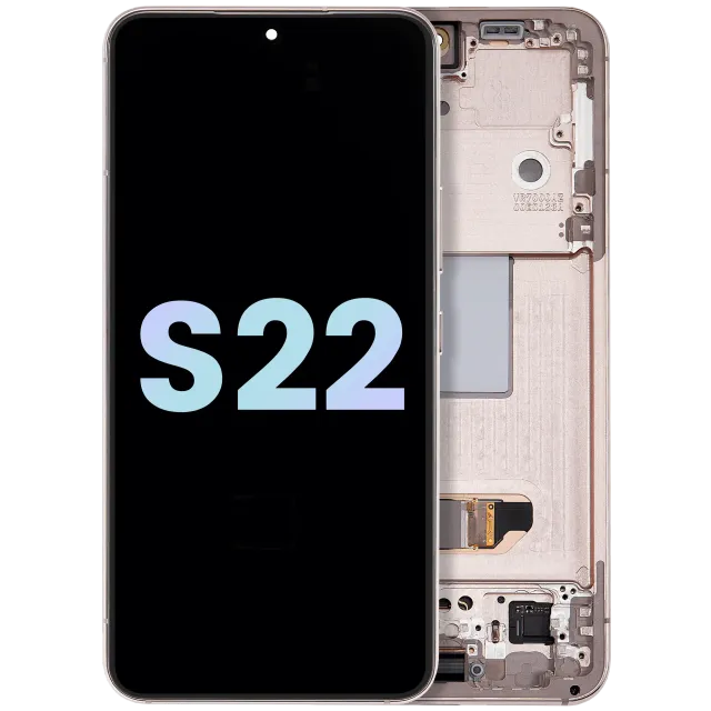 OLED displej s rámečkem pro Samsung Galaxy S22 5G (Service Pack) (Pink Gold)