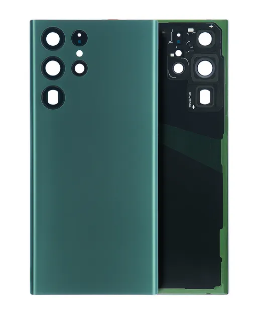 Zadní sklo se sklíčkem kamery pro Samsung Galaxy S22 Ultra (Service Pack) (zelená)