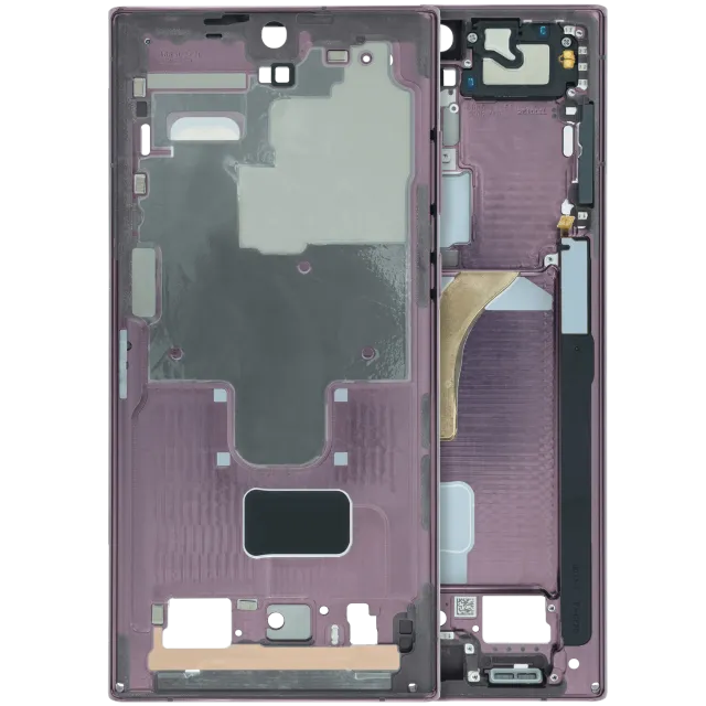 Střední rám (housing) pro Samsung Galaxy S22 Ultra (Service Pack) (Burgundy)