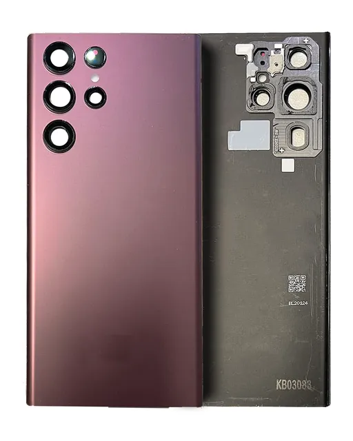 Zadní sklo se sklíčkem kamery pro Samsung Galaxy S22 Ultra (Service Pack) (Burgundy)