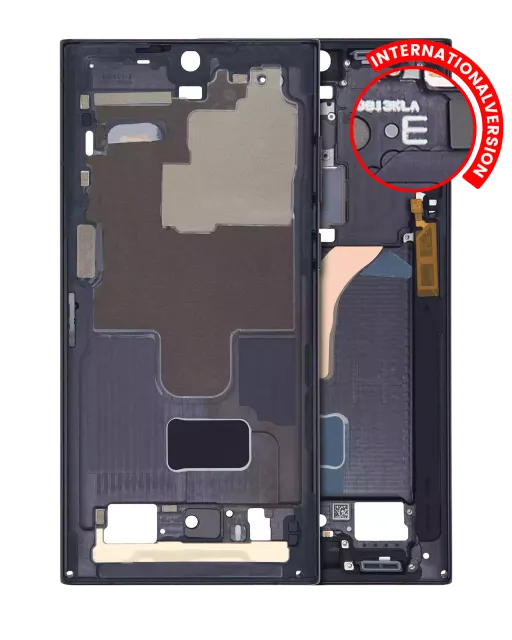 Střední rám (housing) pro Samsung Galaxy S22 Ultra 5G (mezinárodní verze) (černá)