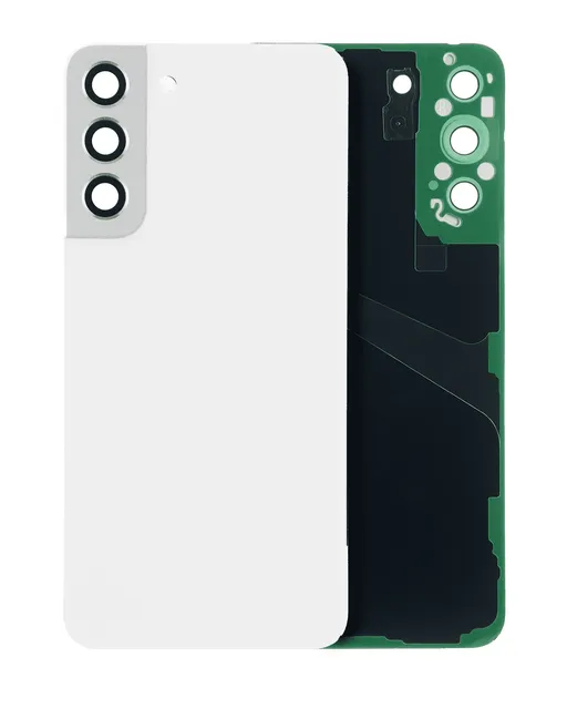 Zadní sklo se sklíčkem kamery pro Samsung Galaxy S22 Plus 5G (bez loga) (Aftermarket Plus) (bílá)