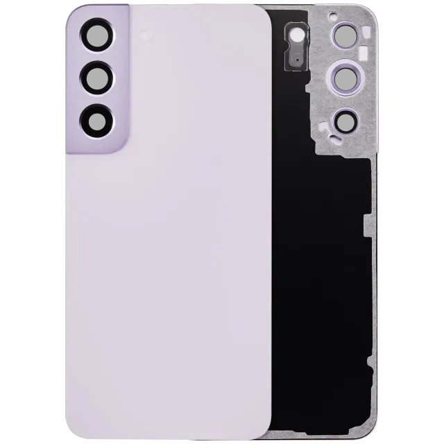 Zadní sklo se sklíčkem kamery pro Samsung Galaxy S22 5G (bez loga) (Aftermarket Plus) (Bora Purple)