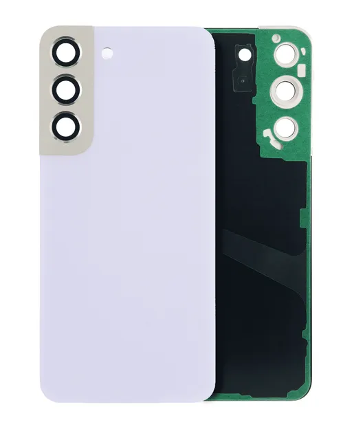 Zadní sklo se sklíčkem kamery pro Samsung Galaxy S22 5G (bez loga) (Aftermarket Plus) (Violet)
