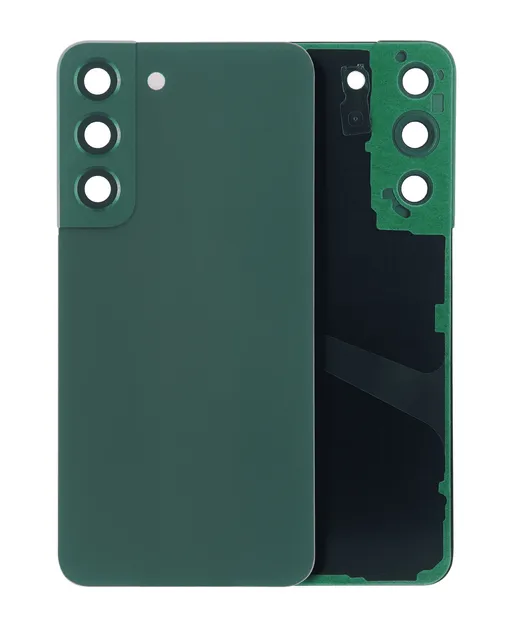 Zadní sklo se sklíčkem kamery pro Samsung Galaxy S22 5G (bez loga) (Aftermarket Plus) (zelená)